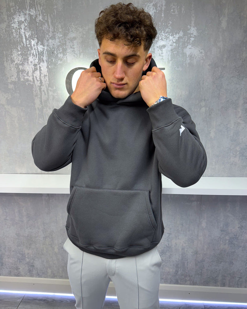 Sweat à capuche surdimensionné essentiel CALI - Gris