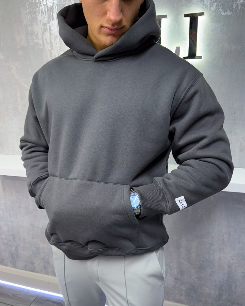 Essential Oversized CALI Hoodie Grey CALI CLO UK