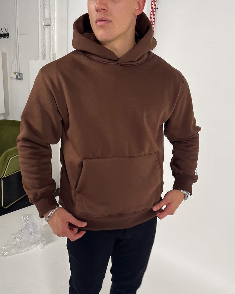 Essential übergroßer CALI-Hoodie – BRAUN