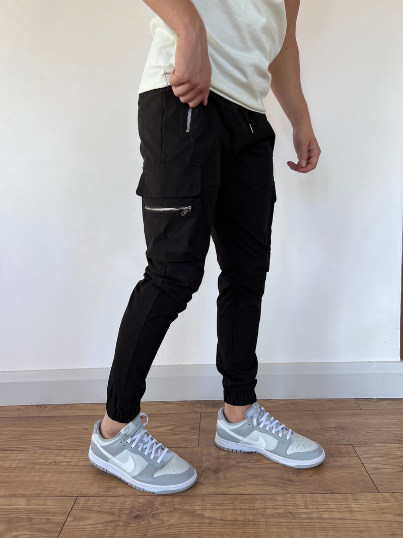 Luxe Cargo Pants - Black